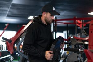 racking up for an overhead press